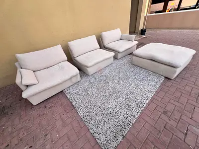 Home Center Feather filled Sofa Beige