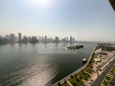 4 Bedroom Apartment for Annual Rent in Al Majaz 1 Sharjah | 95,000 AED | Direct Sea View | Free Chiller AC & Free Gym | 3,500 Sq. Ft. | 5 Bathrooms |