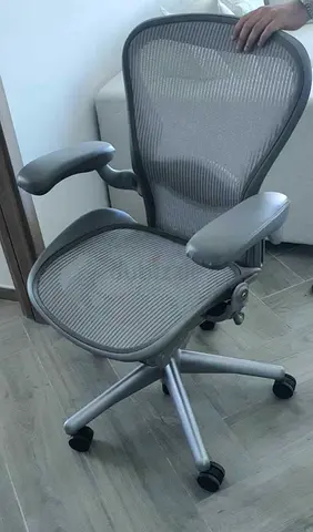 Herman Miller Ergonomic Mesh Office Chair with Adjustable Armrests and Lumbar Support