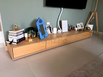 Low TV Unit with Drawers and Coffee Table