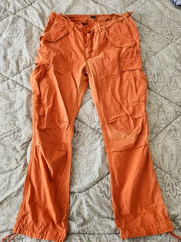Vintage Polo Ralph Lauren Surplus Cargo Pants - Orange (100% Cotton)