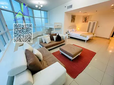 2bhk-Furnished-vip with maid's room, full sea view, gym, swimming pool, free parking.