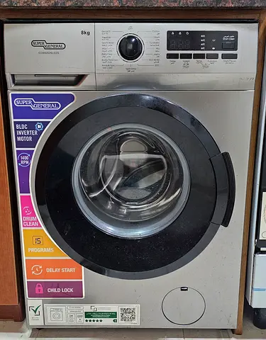 Front Load Washing Machine - 8kg, Silver, Good Working Condition