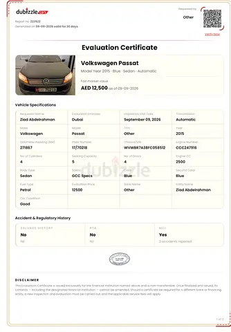 Volkswagen Passat 2015 GCC | Engine Replaced | Excellent ConditioN