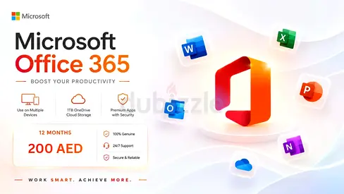 Microsoft Office 365 Genuine Subscription 12 months with 1 Tb storage..