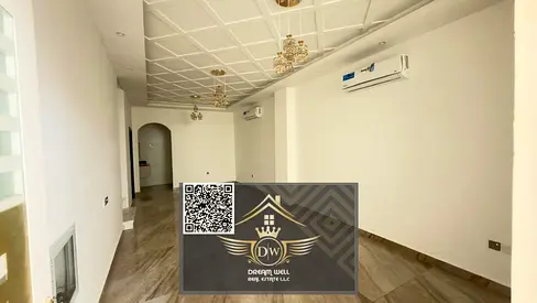 Ground floor: Living room, majlis, kitchen, and 2 bathrooms. First floor: 3 bedrooms, living room, and 2 bathrooms.