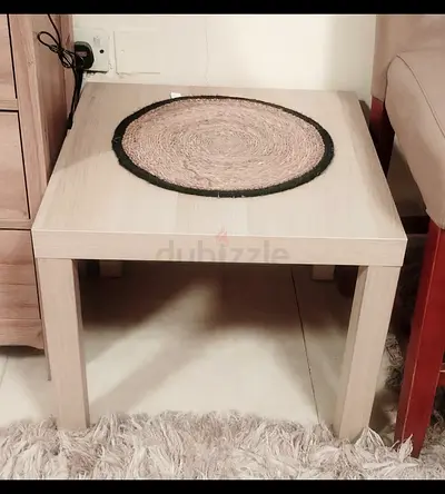 Light wood finish square side table