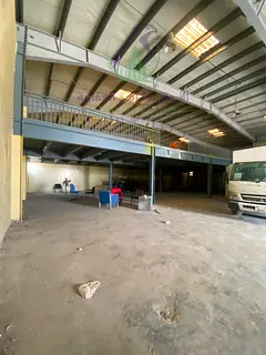 8,200 sq ft warehouse in Al Sajaa with G+Mezzanine kitchen bathrooms Three phase 44 electricity Civi