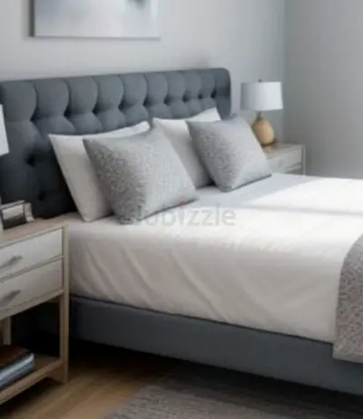 Elegant beautiful 160*200 queen size gray colour Bed