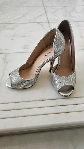 Sparkling Silver Stiletto Heels for Sale