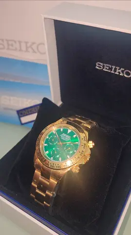 SEIKO MOD DAYTONA GOLEN GREEN EDDITION ✨️🔥