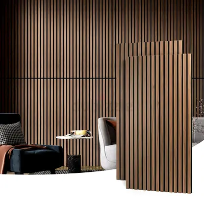 Wood Slat Acoustic Panels for Wall and Ceiling - 3D Fluted Sound Absorbing Panel with Wood Finish 12