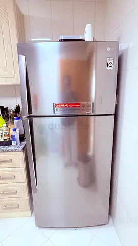 LG 2-Door Silver Refrigerator with Inverter Compressor - Good Condition
