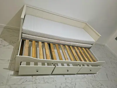 IKEA hamness daybed with 3 big storage drawers and 2 IKEA mattresses.