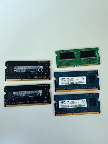 Laptop RAM Bundle (5 Modules - 12GB+ Total) Micron & Elpida DDR3 / DDR3L SODIMM Lot
