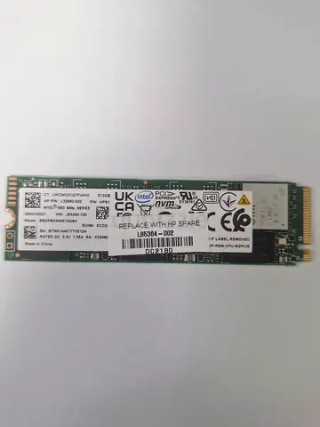 HP L33592-002 - 512GB M.2 PCIe NVMe 2280 TLC 3D-Nand SSD Solid State
Model - SSDPEKNW512G8H