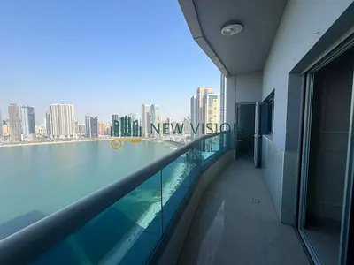 غرفتين و صالة بإطلالة بحرية مع باركينج مجاني وجيم ومسبح مع بلكونة تشطيب راقي جدا موقع حيوي متميز على مخرج دبي