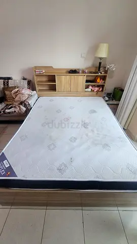 Storage customised bed with 2 side tables and mattress