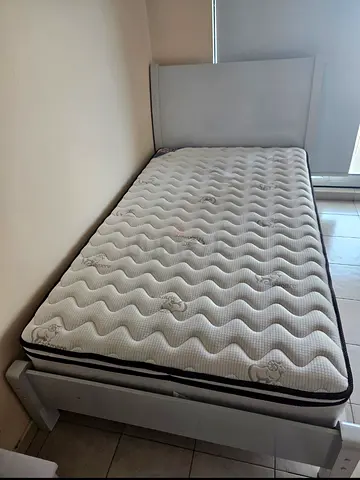 Single bed frame with mattress - good condition