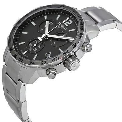 Authentic Tissot Quickster Chronograph T095.417 - The most wanted Grey / Steel version.