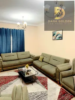 For monthly rent: three rooms, a living room, and three bathrooms in Al Taawun, Sharjah.