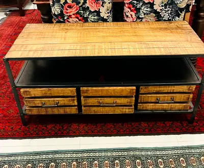 Marina Industrial Wood & Metal tv unit