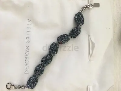 Swarovski Atelier crystal beaded bracelet, grey