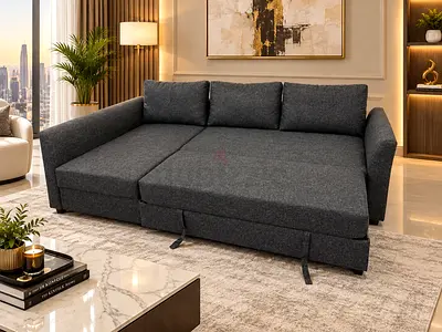 Modern L-Shape Sofa Bed
Stylish design with comfortable seating and sleeping function. Left & right