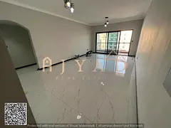 For annual rent in Ajman, Al Muwaihat 3. 3 master bedrooms, 4 baths, balcony with open view, built-i