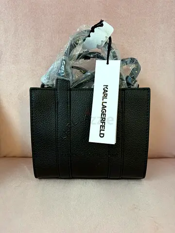 Karl Lagerfeld small black leather crossbody bag - brand new with tags