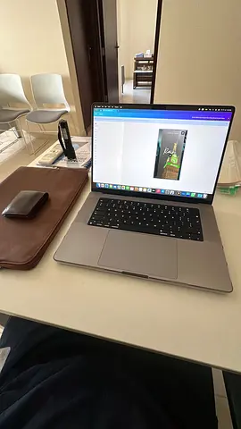 MacBook M1 Pro 2021 - 16-inch with Leather Sleeve & apple wireless keyboard and apple magic Mouse.
