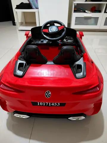 Red Kids Electric Ride-On Car - Single Seater, Working Steering