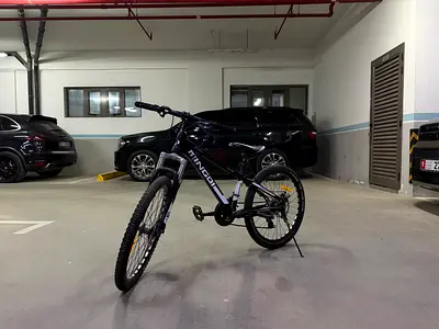 Mountain bicycle with suspension