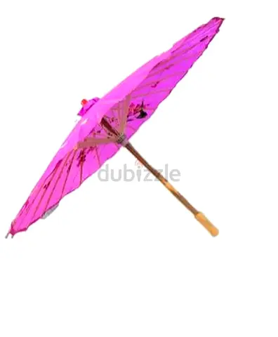 Pink Japanese Umbrella umbrella with wooden handle