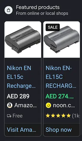 New brand Nikon EN-EL15c Rechargeable Battery (Genuine/Compatible)