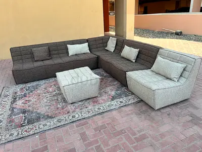 Al Huzaifa Corner sofa and Footstool