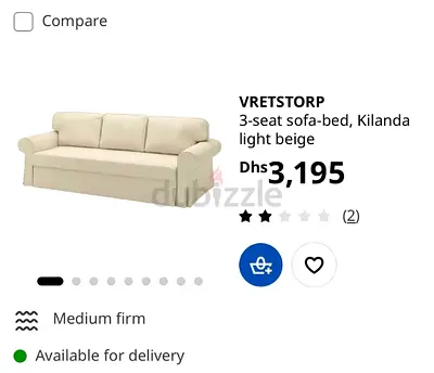 IKEA EKTROP 3-seater sofa bed