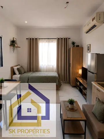 Fully Furnish Brand New interior Studio Aed 2500 Monthly Payment in Mujarah Sharjah Free Parking Out Side The Building