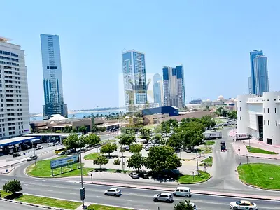Spacious apartment with full sea view, wardrobes with swimming pool gym, free opposite of Nesto in old taawun, Sharjah