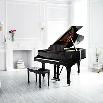 STEINWAY & SONS B-211 Grand Piano – Black – Renewed – 3 Years Warranty