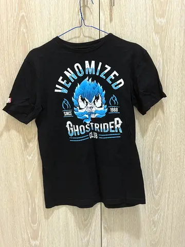 Black "Venomized Ghostrider" Graphic T‑Shirt - Men's Medium