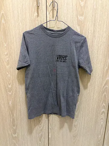 Grey Vans Logo T-shirt - Size Approx M, Gently Used