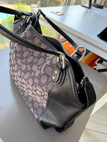 Coach Monogram Canvas and Leather Handbag