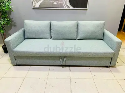 Light grey 3-seater sofa with storage