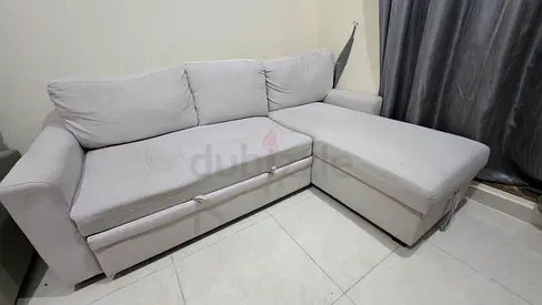 Corner Sofa Bed with Storage, Beige L-Shape (Pan Home, July 2025)