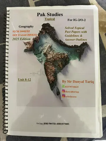 Pak Studies & Geography IGCSE/GCSE Topical Notes (2025 Edition) - Price Negotiable