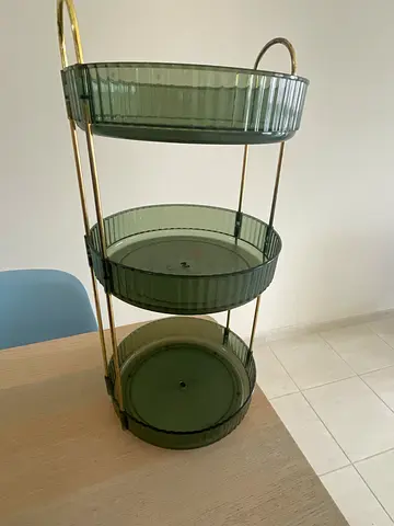 Vintage three-tier glass jewellery
