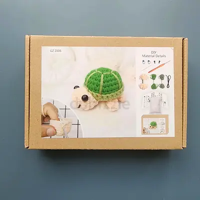 DIY Crochet Amigurumi Turtle Kit - Complete Craft Set