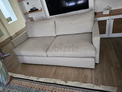 3_ Seater Like new Crate&Barrel Lounge Deep feather filled Sofa Beige