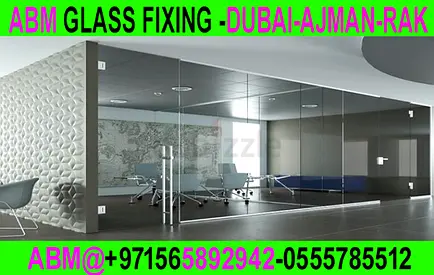 Glass fixing contractor in Ajman Dubai Sharjah Ras al Khaimah